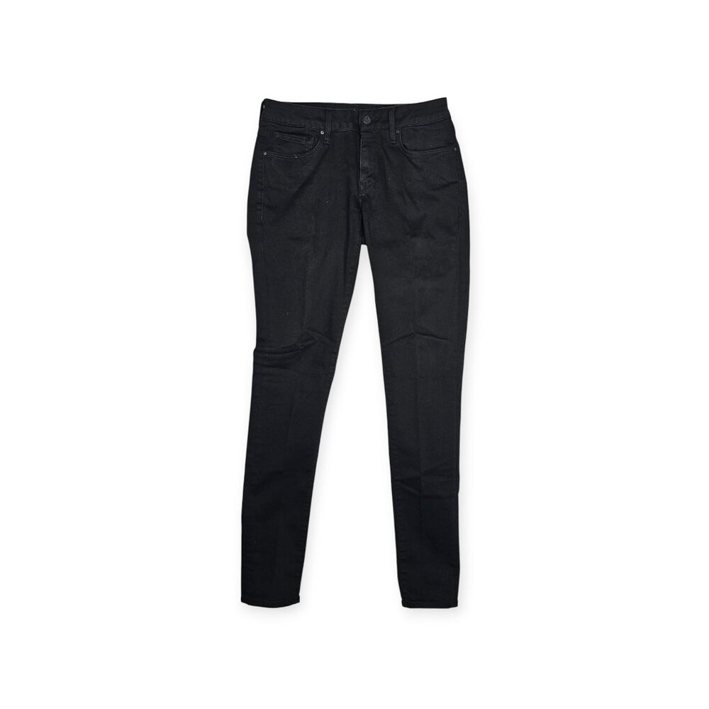 Mavi Jeans "Alexa" Mid-Rise Skinny Jeans - Black Stretch Denim